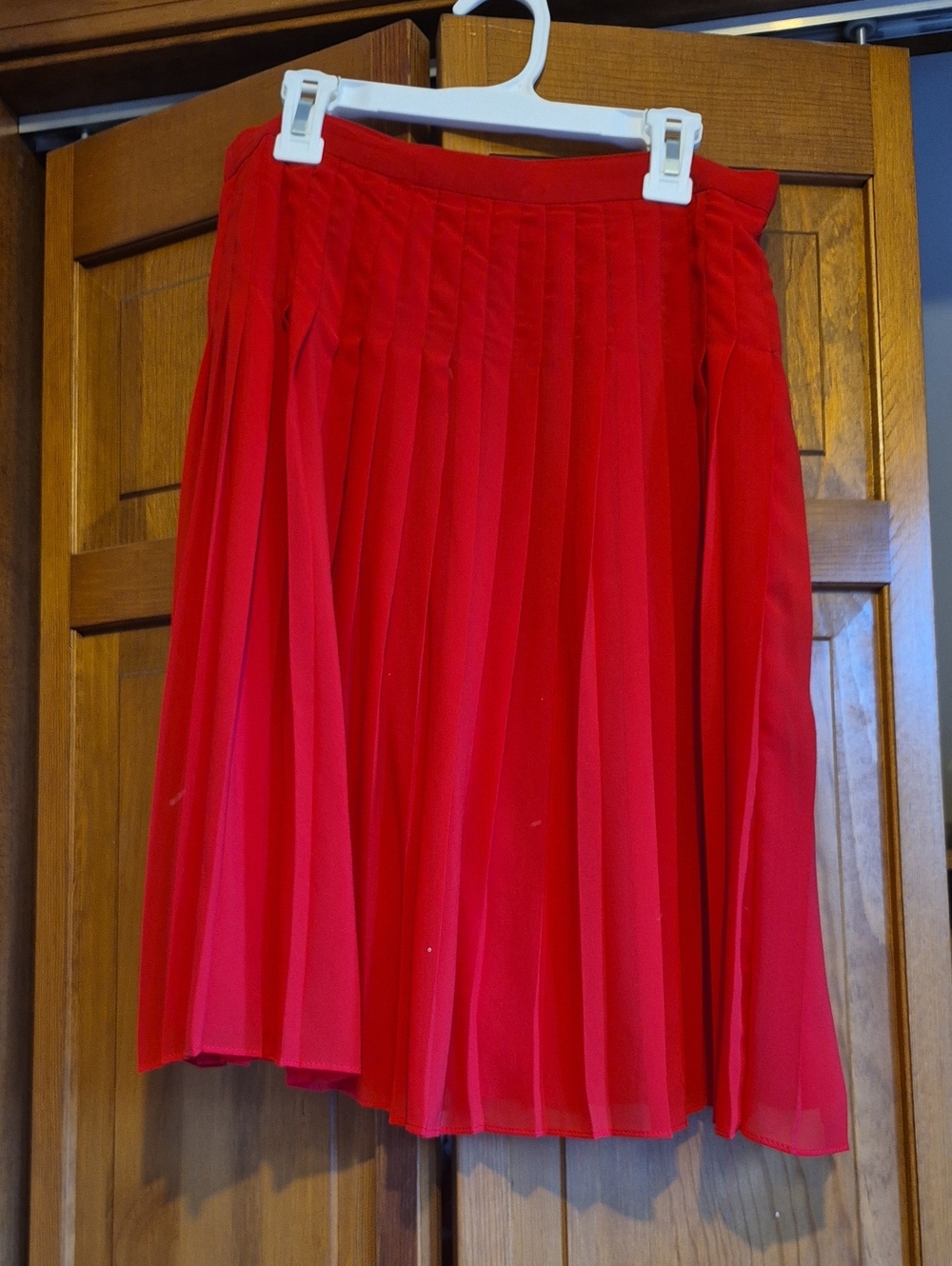 Ann Taylor Red Pleated Women's Skirt - Christmas!